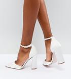 Asos Pebble Bridal Pointed High Heels - Cream