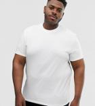 Asos Design Plus Organic T-shirt With Crew Neck In White