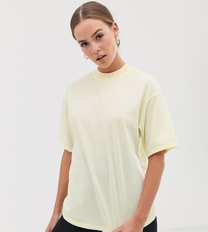 Bershka Oversized Tee In Yellow
