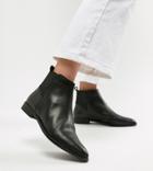 Asos Design Atom Leather Chelsea Boots - Black