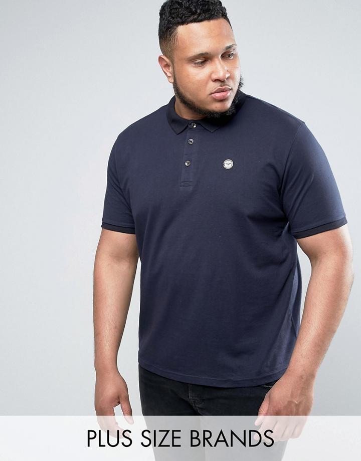 Le Breve Plus Slim Fit Polo Shirt - Navy