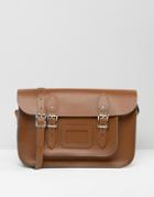 The Leather Satchel Company 12.5 Inch Satchel - Brown