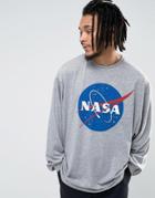 Asos Nasa Oversized T-shirt With Batwing - Gray