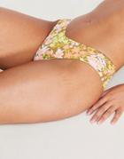 Billabong Bring On The Bliss High Leg Bikini Bottom In Retro Floral Print-multi