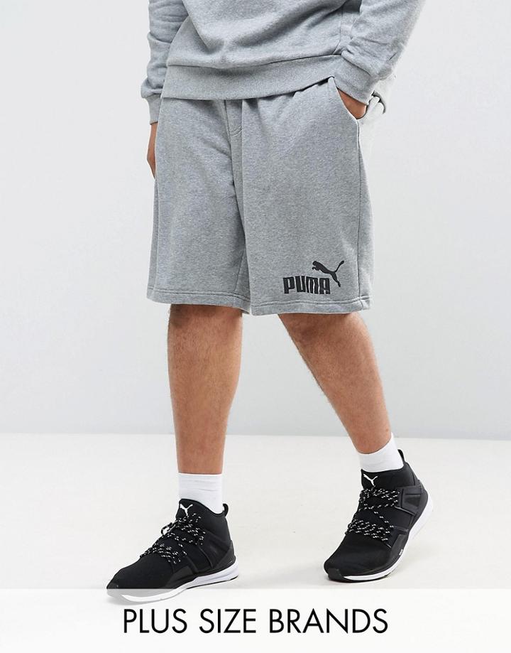 Puma Plus Ess No.1 Sweat Shorts In Gray 83826103 - Gray