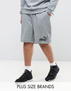 Puma Plus Ess No.1 Sweat Shorts In Gray 83826103 - Gray