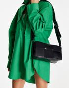 Na-kd Faux Suede Woven Bag In Black