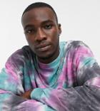 Asos Design Tall Oversized Long Sleeve T-shirt In Pique Tie-dye-multi