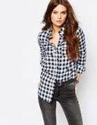 New Look Gingham Check Shirt - Blue