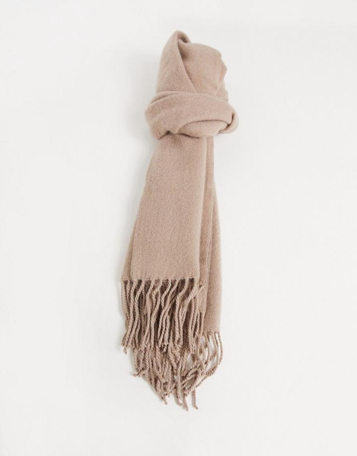 Asos Design Supersoft Scarf In Dusky Pink