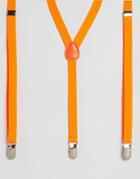 7 X Halloween Skinny Suspenders - Orange