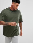 Asos Design Oversized T-shirt In Green - Green