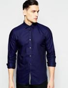 Vito Textured Formal Shirt In Slim Fit - Navy
