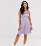 New Look Sundress With Ruffle Edge In Lilac-purple