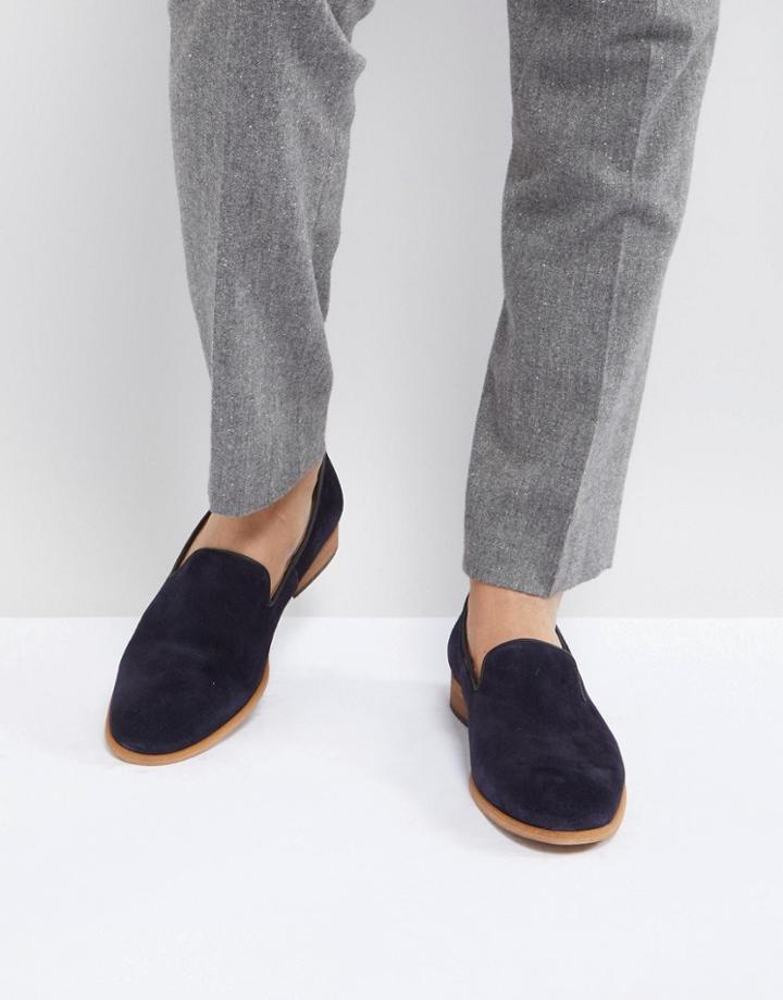 Zign Suede Smart Loafer In Navy - Navy