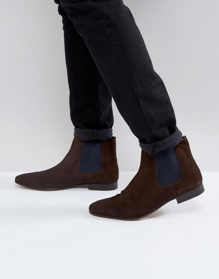 Kg By Kurt Geiger Suede Chelsea Boots - Tan