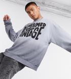 Reclaimed Vintage Inspired Dip Dye Logo Sweatshirt In Charcoal-grey