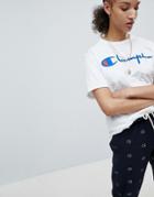 Champion Crewneck T-shirt With Script Logo - White