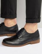 Kg By Kurt Geiger Gloucester Brogues In Black Leather - Black