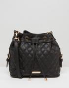 Dune Quilted Cross Body Bag - Black