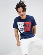 Tommy Jeans Split Box Logo T-shirt In Navy - Navy