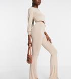Missguided Tall Kickflare Pants In Beige - Part Of A Set-neutral