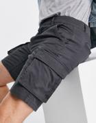Only & Sons Cargo Shorts In Gray-grey