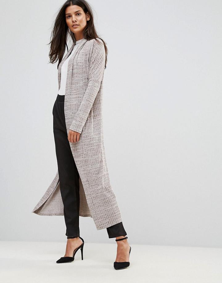 Oeuvre Longline Cardigan - Brown