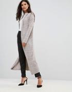 Oeuvre Longline Cardigan - Brown