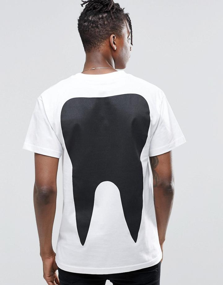 Long Clothing Tooth T-shirt - White