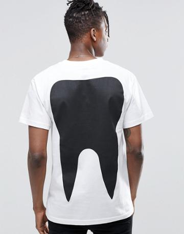Long Clothing Tooth T-shirt - White