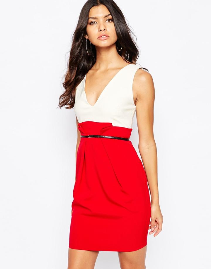 Vesper Paperbag Waist Dress With Belt