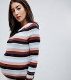 New Look Maternity Knitted Stripe Top - Multi
