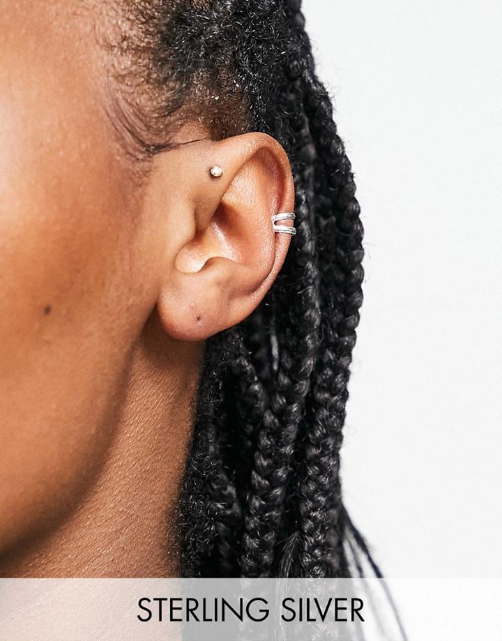 Kingsley Ryan Sterling Silver Double Row Ear Cuff