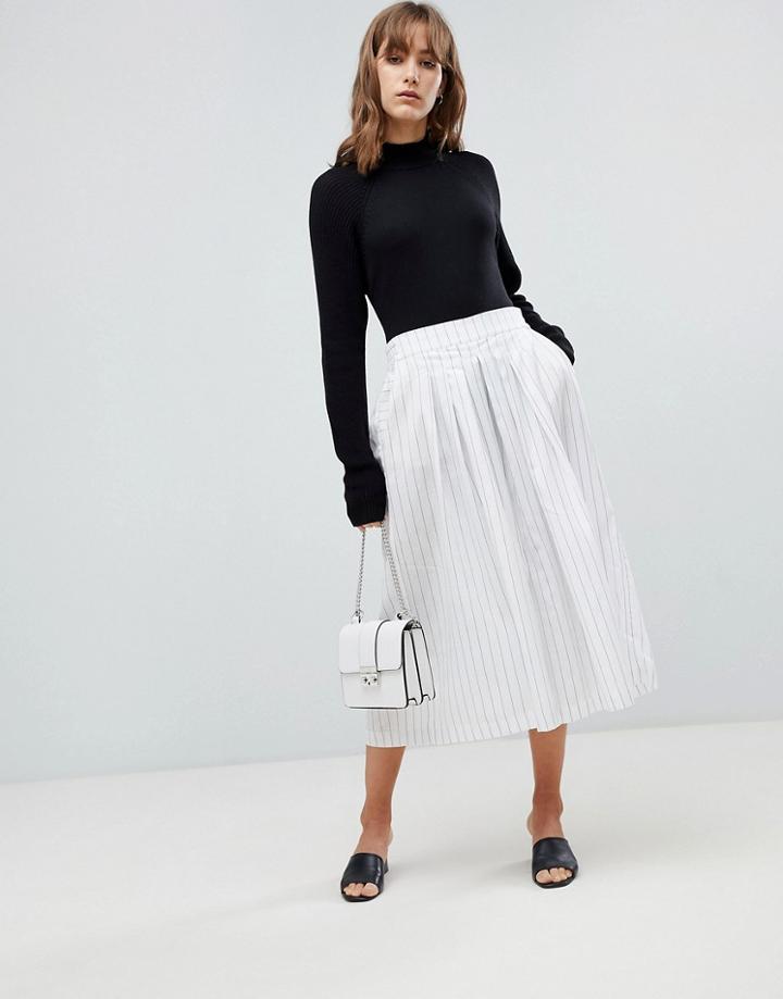 Selected Stripe Longline Culottes - Multi