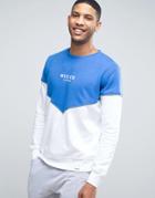 Nicce Chevron Sweater - Blue