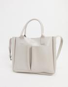 Claudia Canova Double Pocket Tote Bag In Natural Beige-neutral