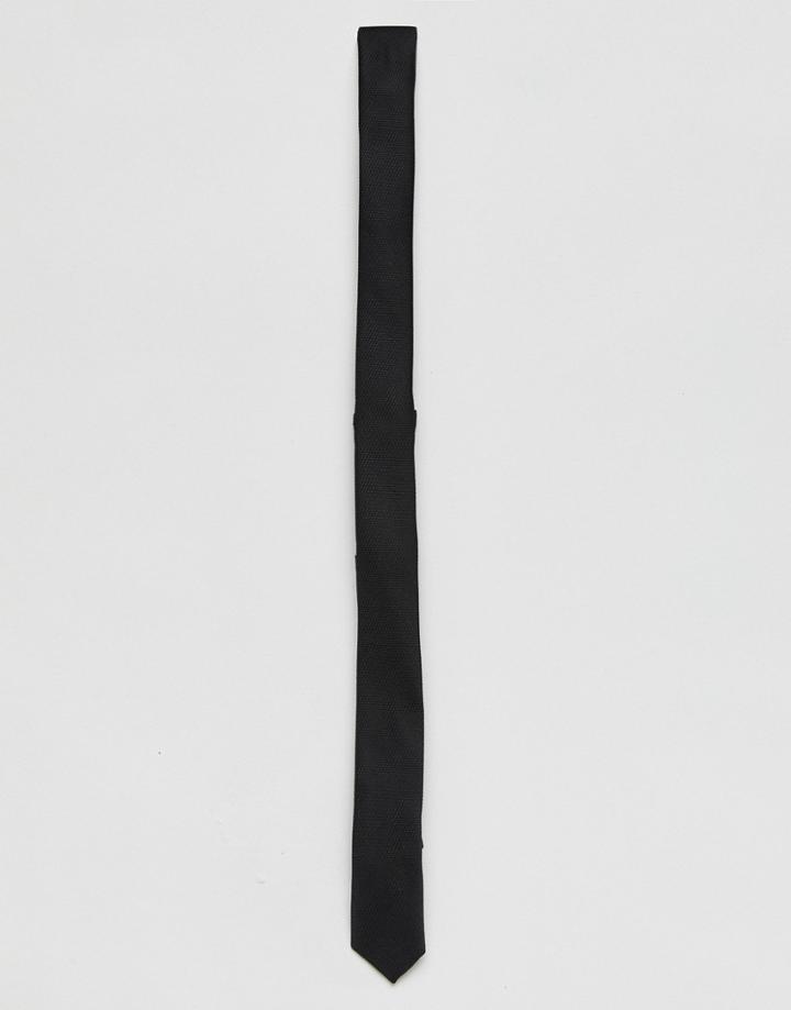 Asos Design Skinny Tie In Black