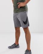 Nike Training Dry 4.0 Swoosh Shorts In Gray