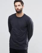 Only & Sons Crew Neck Sweatshirt With Ribbed Neck - Navy