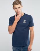 Franklin And Marshall Crest Logo T-shirt - Navy