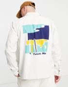 New Look Tulum Backprint Shirt In White