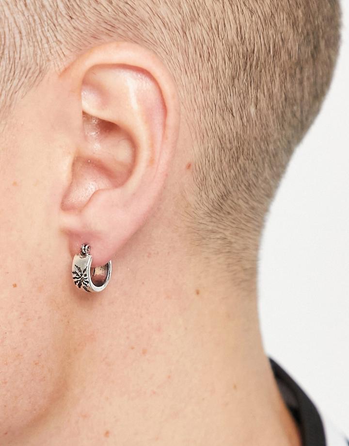 Classics 77 Palm Tree Hoop Earrings In Silver