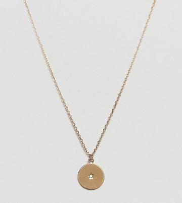 Orelia Gold Plated Gem Disc Pendant Necklace