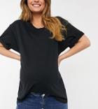 Asos Design Maternity Ultimate Oversized T-shirt In Black
