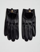 Dents Delta Leather Driving Glove - Black