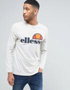 Ellesse Long Sleeve T-shirt With Classic Logo In Oatmeal - Beige