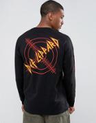 Asos Def Leppard Oversized Long Sleeve Band T-shirt - Black