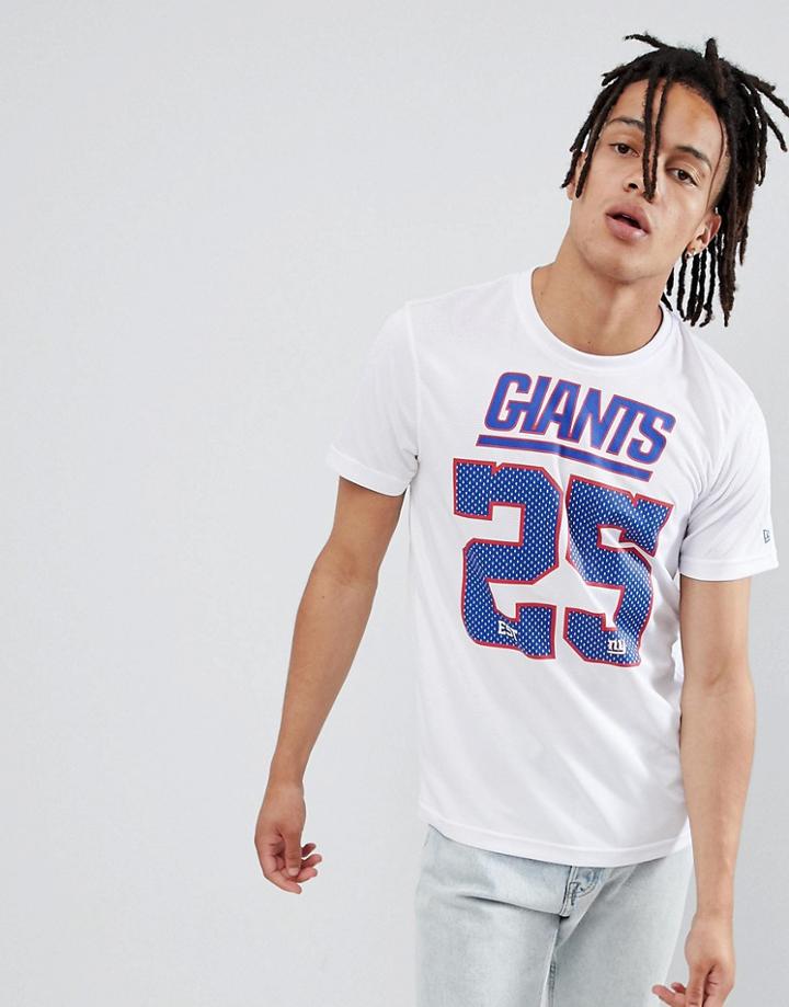 New Era Nfl Giants Mesh T-shirt In White - White