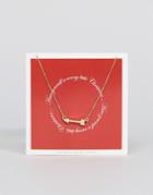 Johnny Loves Rosie Arrow Necklace - Gold